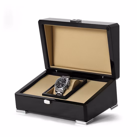 2023 High-End Piano Paint Wooden Wrist Watch Packaging Display Gift Box