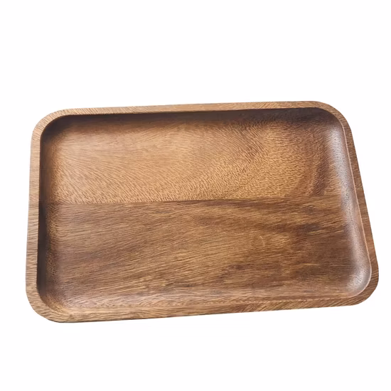 Bandeja de madeira de bambu de alta qualidade para alimentos FSC BSCI