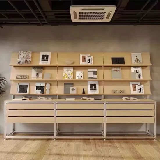 Expositor de armazenamento personalizado cinza escuro pêssego madeira grão de madeira rack de armazenamento de pescoço travesseiro